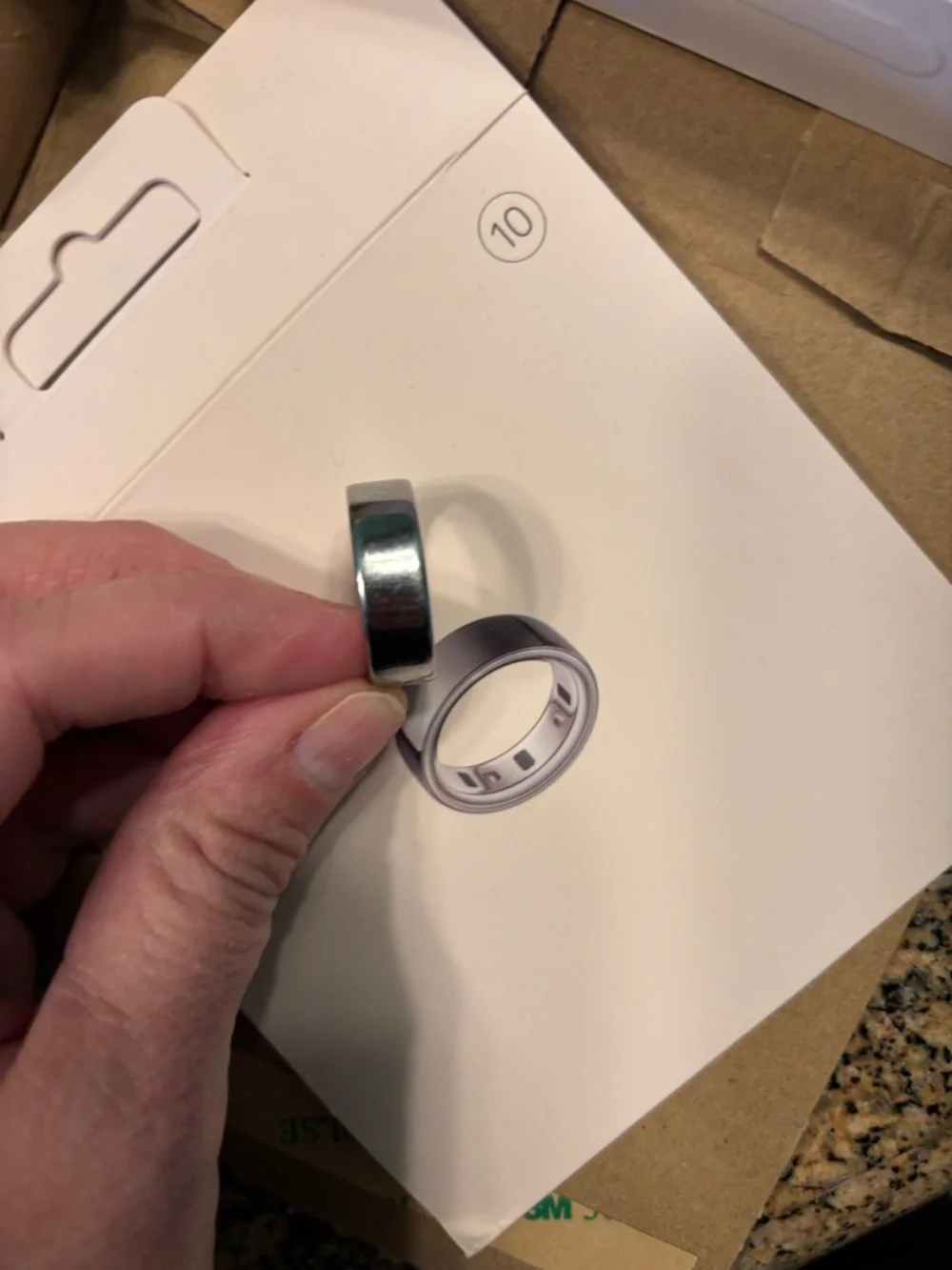 Oura Silver Charger Dock with Grey USB-C Cable